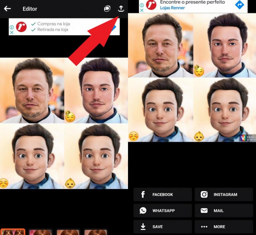 Print do aplicativo Voilá AI Artist