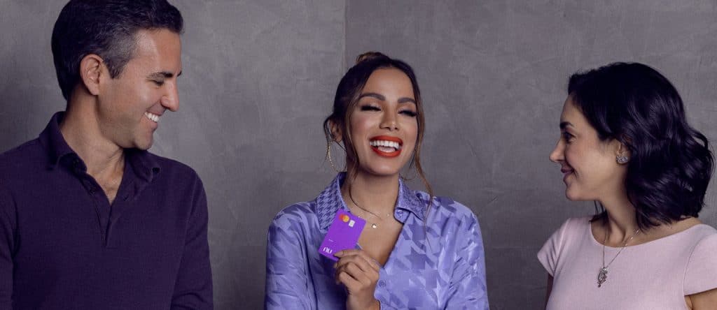 David Vélez, CEO do Nubank, Anitta, conselheira do banco digital e Cristina Junqueira, cofundadora da fintech e nova bilionária na lista da revista Forbes