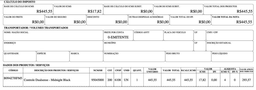 Controle do PS5, o DualSense no Brasil registra R$ 300 só de impostos. Imagem: MeuPlayStation/Reprodução
