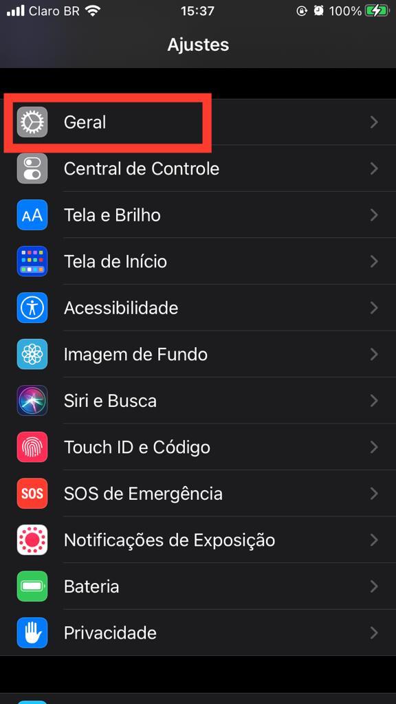 Print do sistema iOS