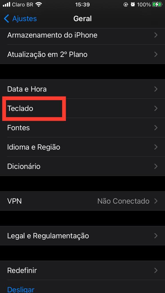 Print do sistema iOS