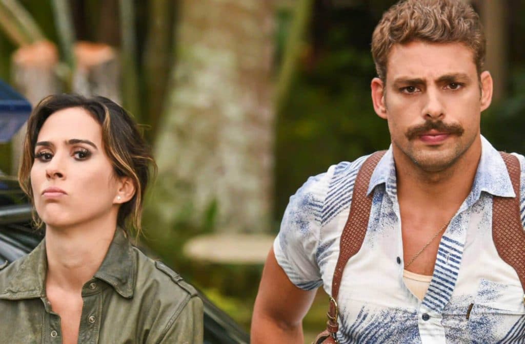 Tatá Werneck (Keyla) e Cauã Reymond (Claudio) em cena de Uma quase dupla.  