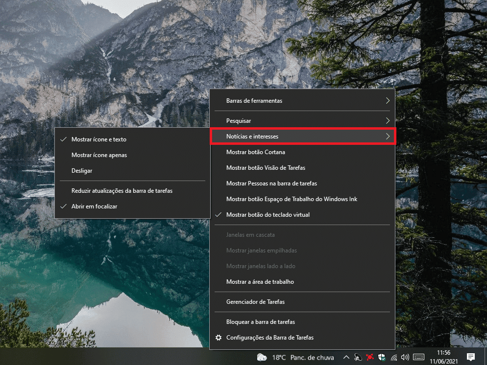 Personalizando o novo widget do Windows 10