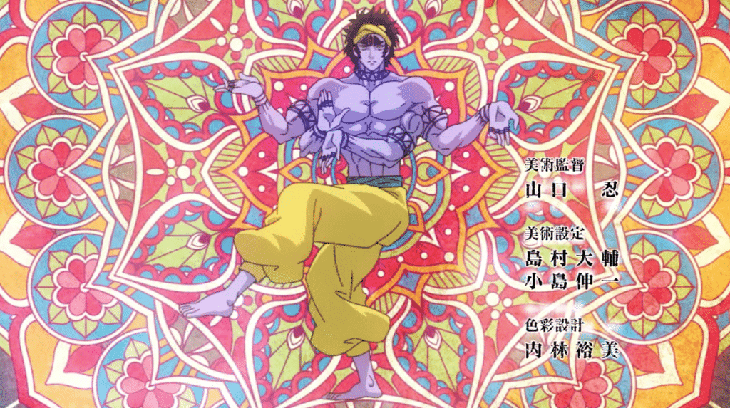 Representação de Shiva no anime 'Record Of Ragnarok'. Imagem: Netflix/Reprodução