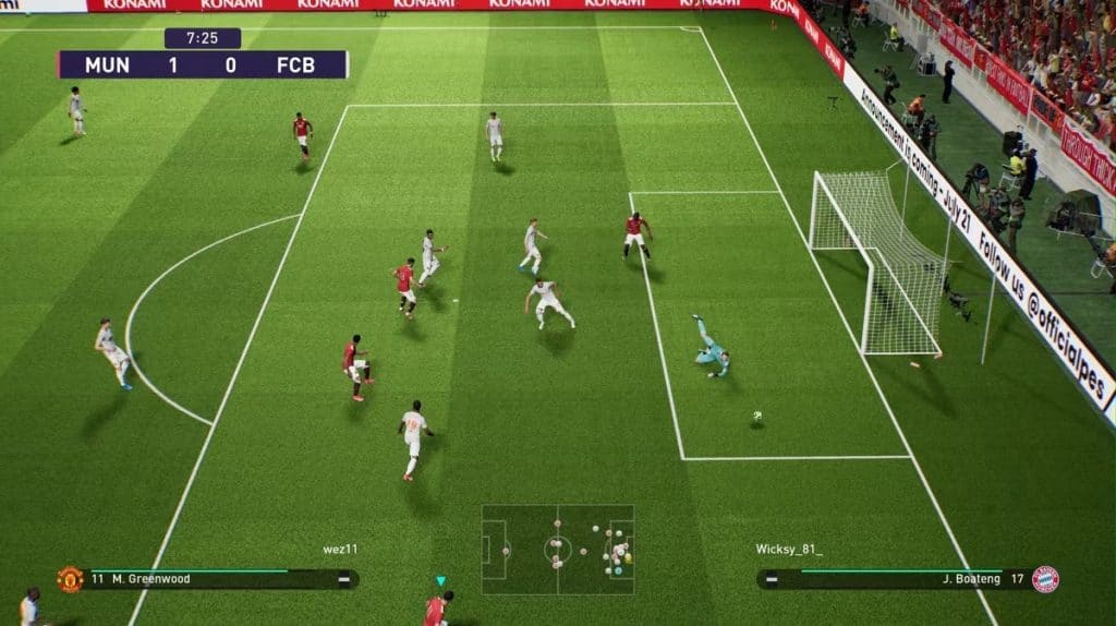 Konami lança “demo secreta” de PES 2022. Imagem: Reprodução/Konami
