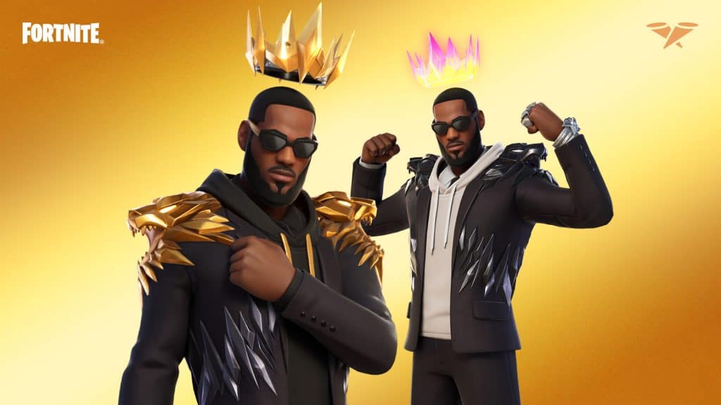 O Traje LeBron James também inclui o Acessório para as Costas do Rei. Imagem: Epic Games/Divulgação
