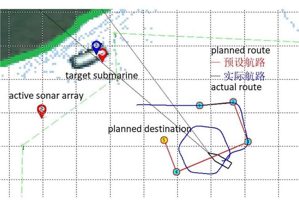 Mapa mostra ação do drone submarino