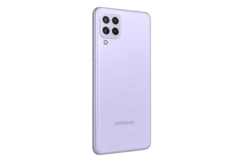 Visão traseira do Samsung Galaxy A22