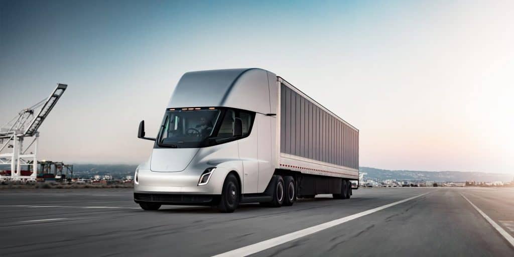 Caminhão elétrico da Tesla, o Semi, está finalmente prestes a entrar em produção. Imagem: Divulgação/Tesla