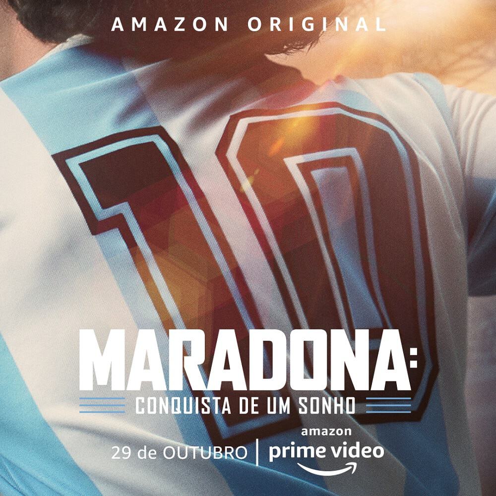 Amazon Prime Video anuncia data de estreia da série biográfica de Maradona, principal jogador da Argentina. Imagem: Amazon Prime/Divulgação