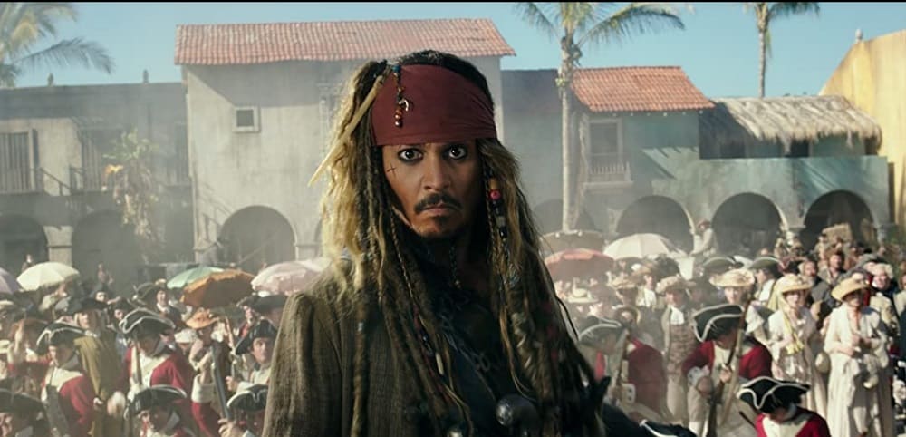 Jhonny Depp em cena de Piratas do Caribe