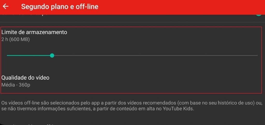 Como configurar armazenamento de vídeos off-line no YouTube Kids
