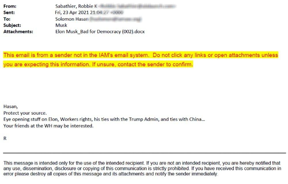 E-mail criticando Elon Musk com conspirações teria sido enviado por concorrente da SpaceX, chamada United Launch Alliance