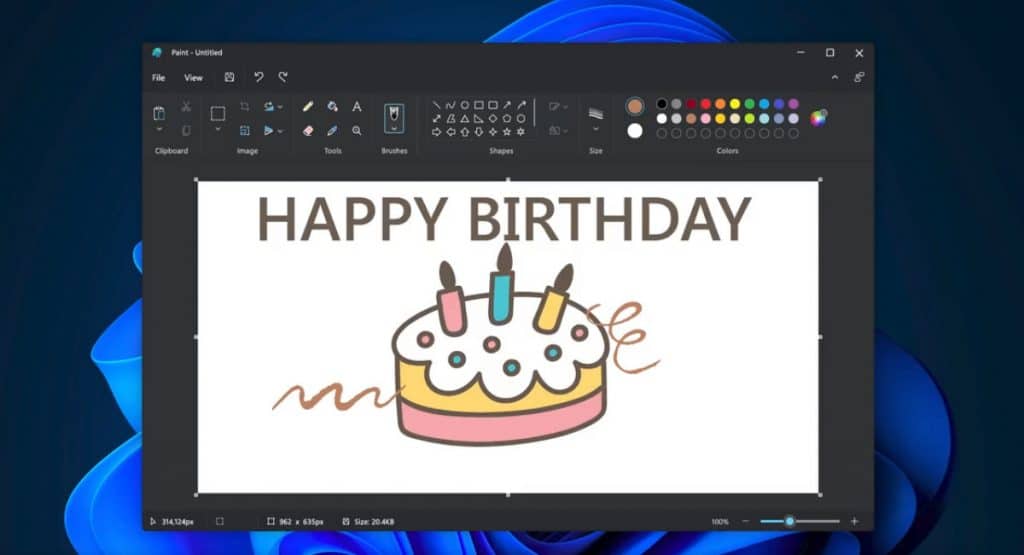 Design do novo Paint para o Windows 11