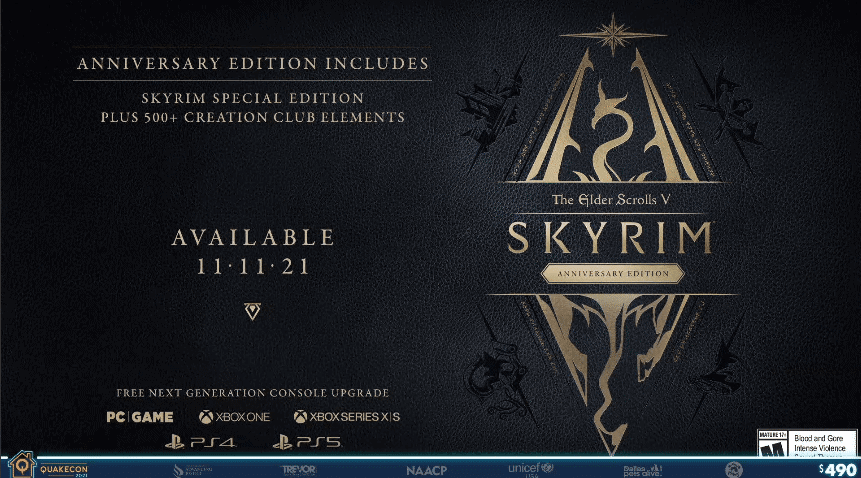 Skyrim Anniversary Edition elder scrolls
