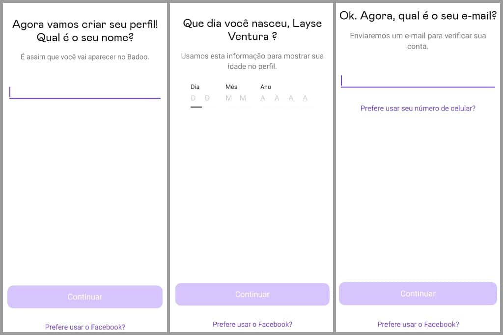 Como criar perfil no Badoo