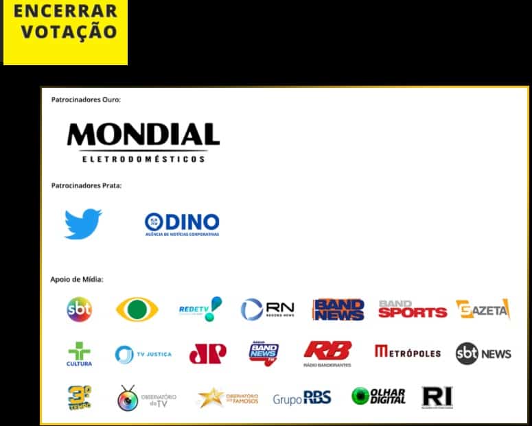 Encerrar a votação do Prêmio Influency.me