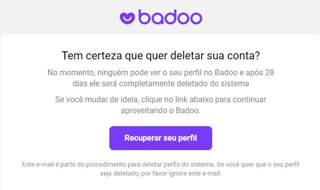 Recuperar perfil do Badoo