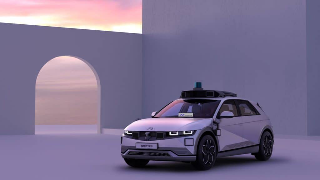 Ilustração do Ioniq 5 em um tema roxo