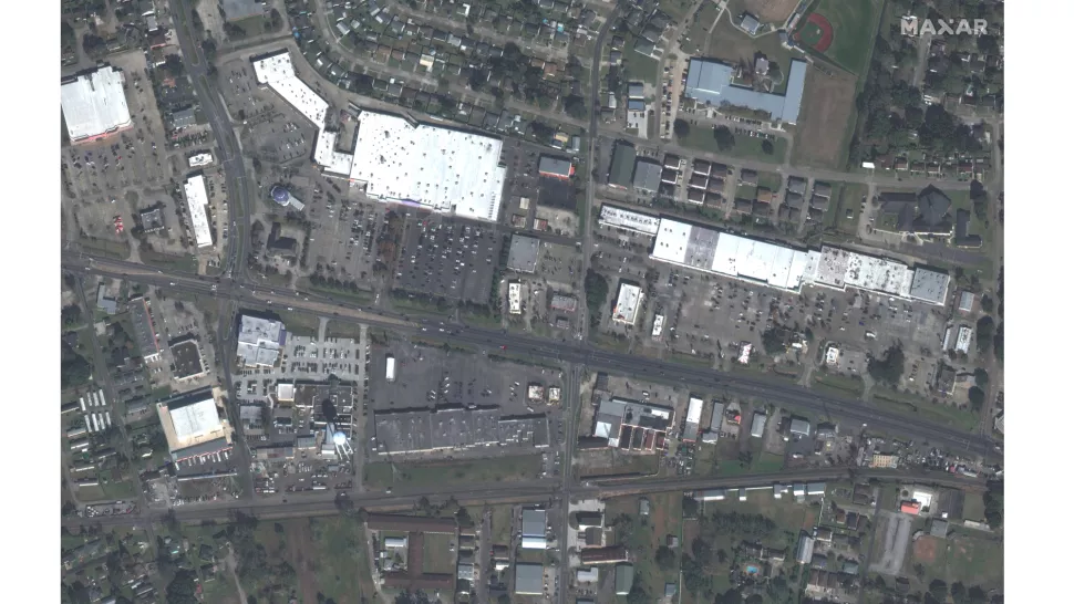 A região de La Place, na Lousiana, antes da passagem do Furacão Ida, que pode ser o mais caro da história