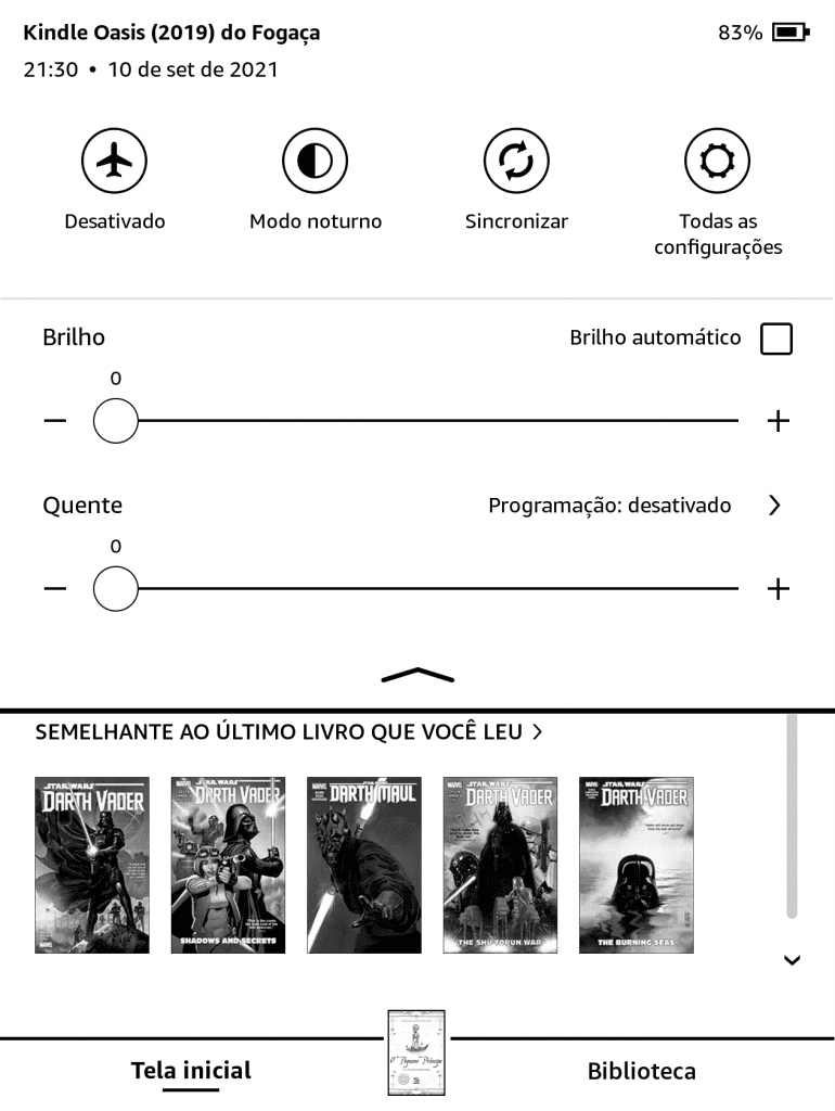 Nova interface para o Kindle (Imagem: reprodução)
