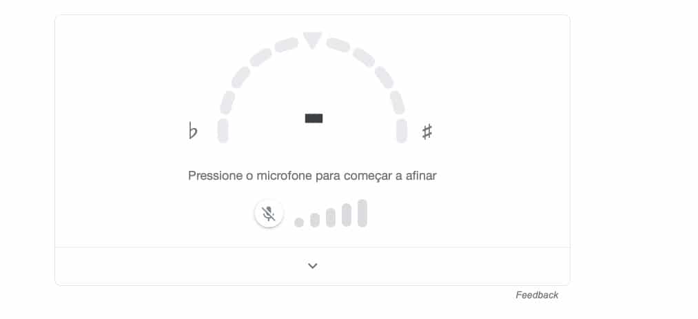 Afinador de guitarra do Google