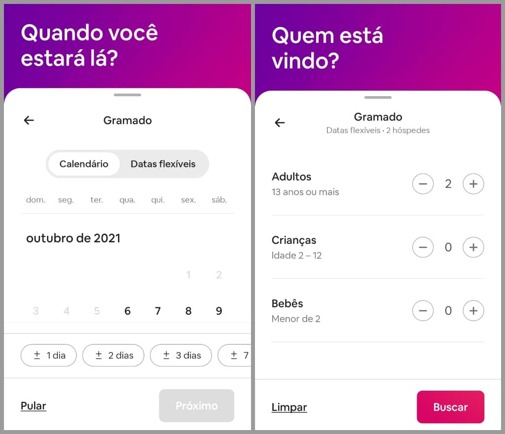 Como pesquisar um lugar para ficar no Airbnb pelo celular