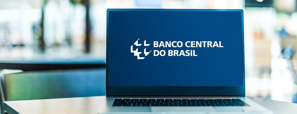 Computador com logo do Banco Central