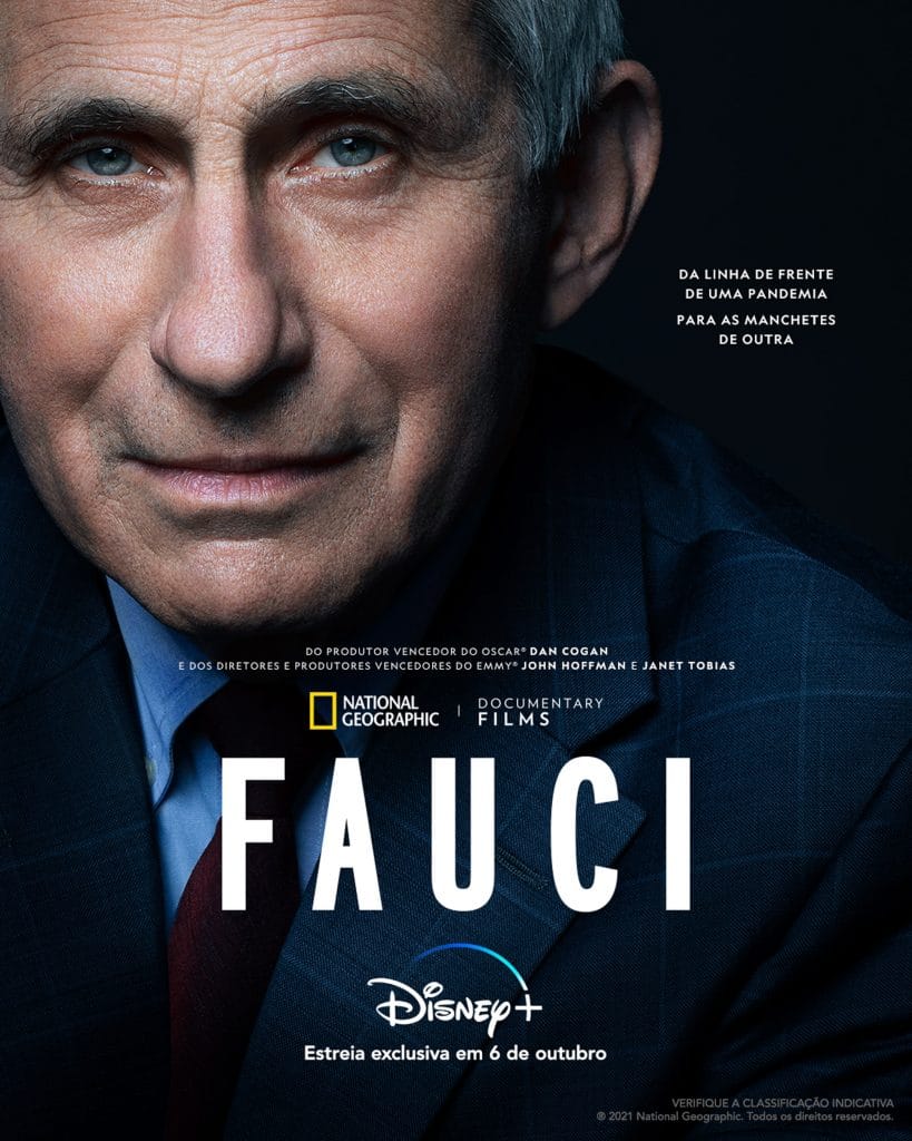 Anthony Fauci, principal cientista no combate à Covid-19, ganha documentário no Disney+. Imagem: National Geographic/Divulgação