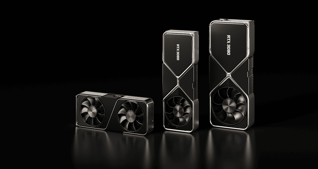 GeForce RTX 3070, 3080 e 3090 (Imagem: divulgação/Nvidia)