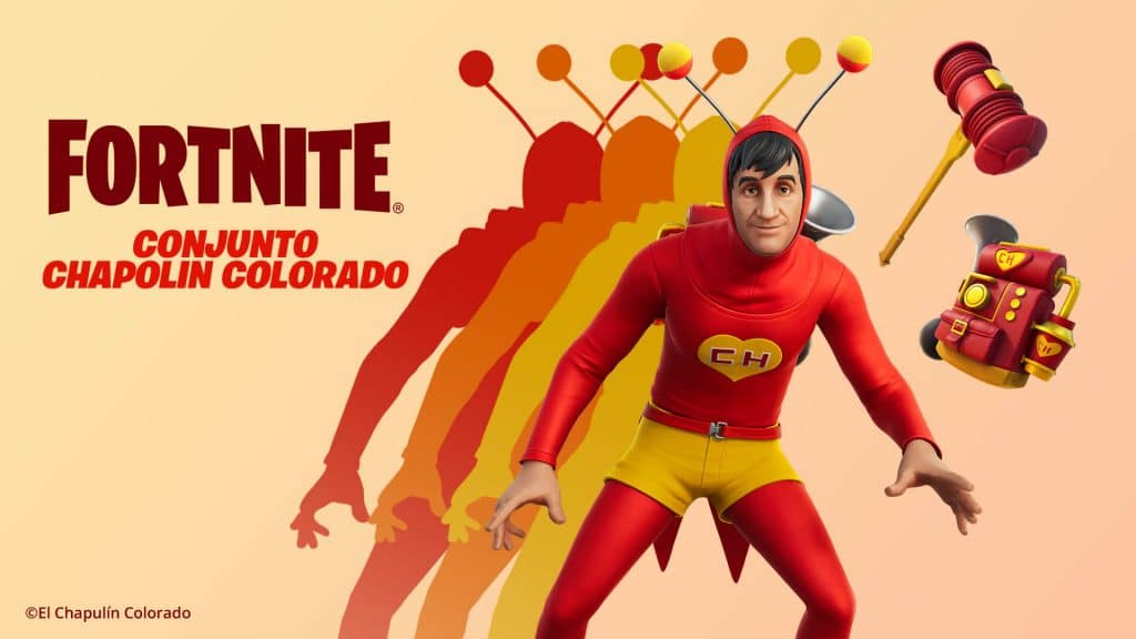 Chapolim Colorado em Fortnite. Imagem: Epic Games/Divulgação