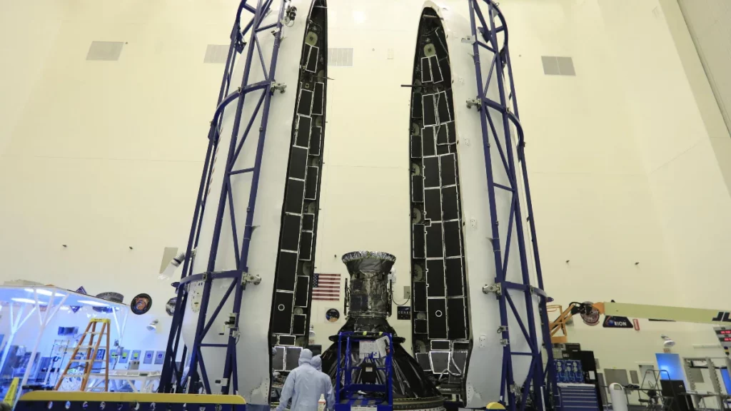 Espaçonave DART sendo preparada para o lançamento que a levará ao asteroide Didymos