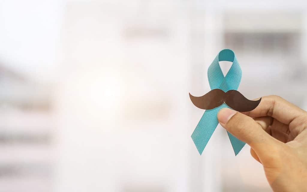 Laço com bigode simbolizando o novembro azul