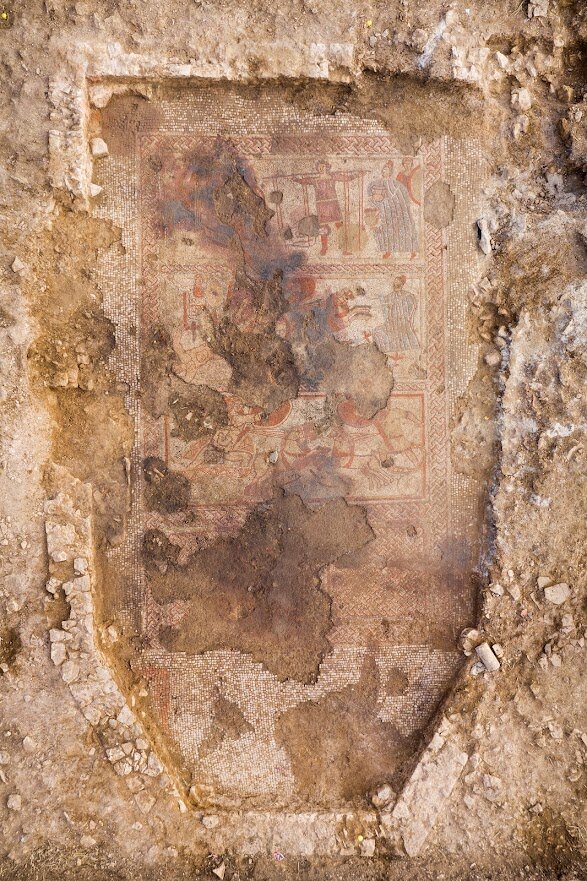 O mosaico romano de Rutland, encontrado sob as terras de um fazendeiro na Inglaterra