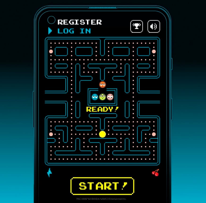 Imagem postada no Instagram mostra OnePlus Nord 2 com o labirinto de Pac-Man