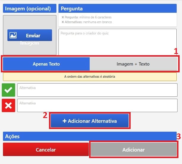 Como criar quiz de certo ou errado no Quizur