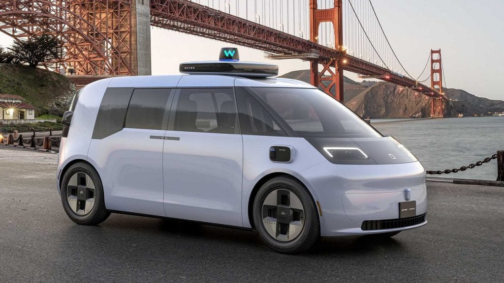 Minivan feita pela Zeekr para o serviço de carros autônomos Waymo