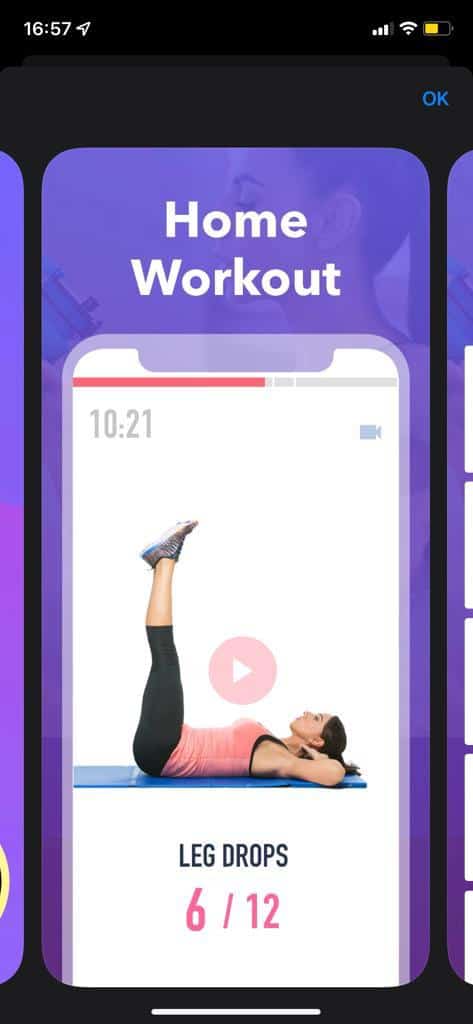home workout aplicativo de treino