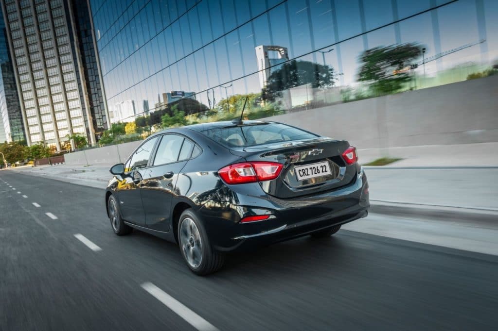 Parte de trás do veículo da Chevrolet