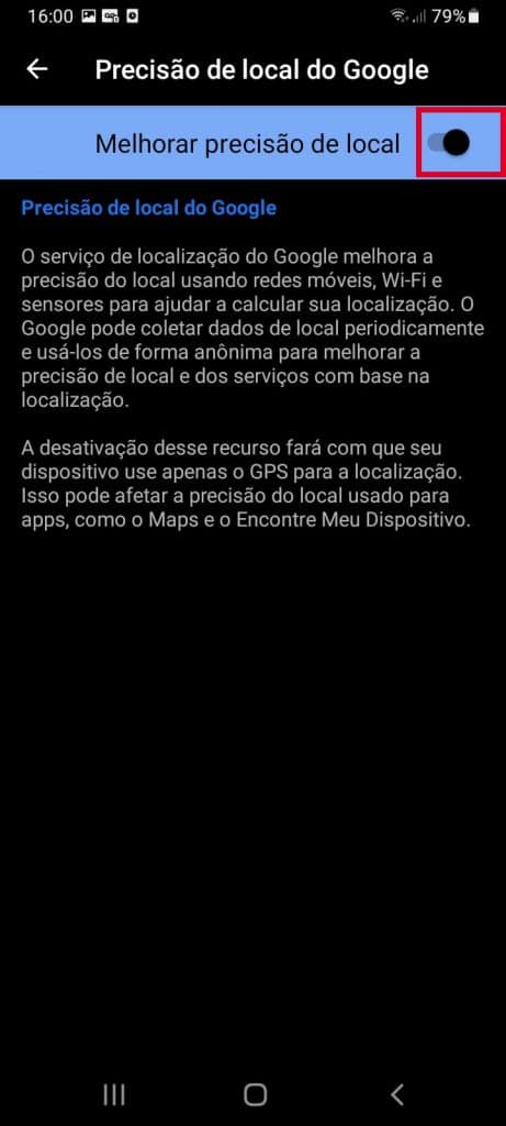 print precisão de local