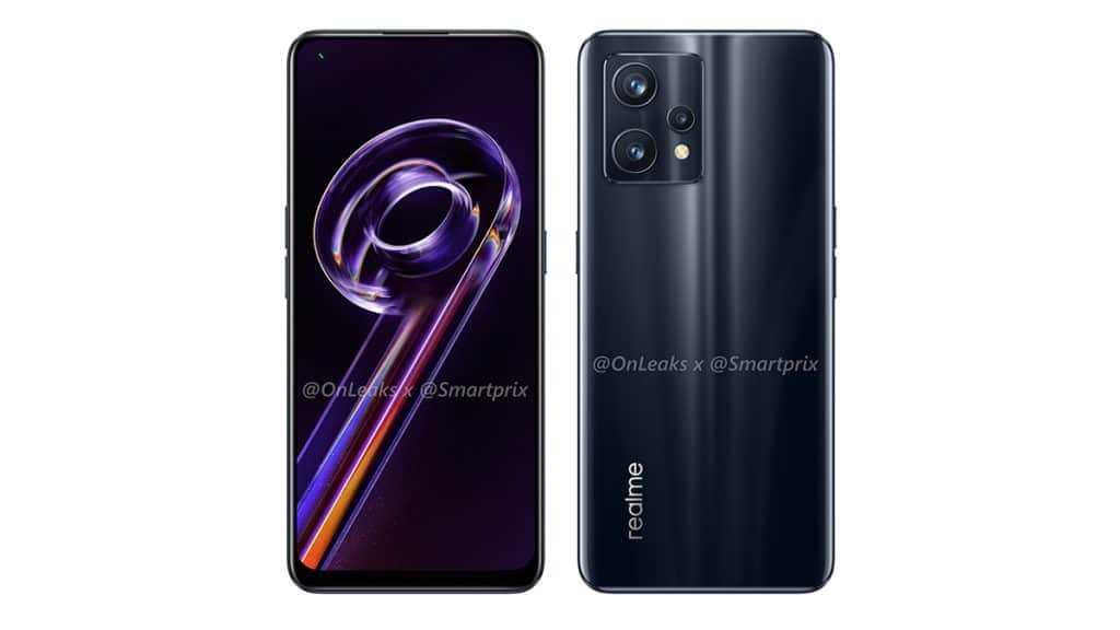 Suposto Realme 9 Pro (Imagem: divulgação/On Leaks e Smartprix)