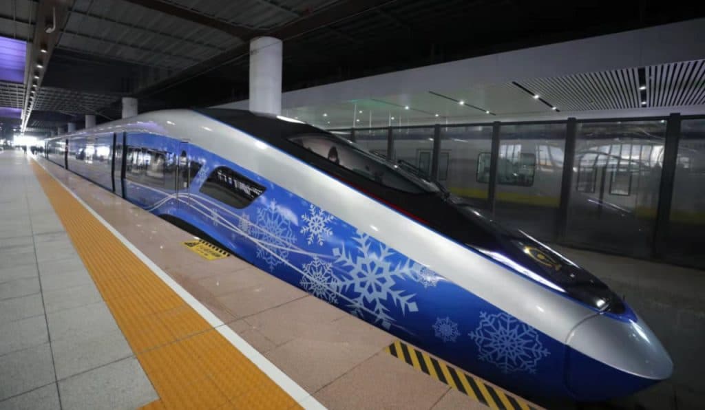 Trem-bala autônomo Fuxing, especial para os Jogos Olímpicos de Inverno de Pequim
