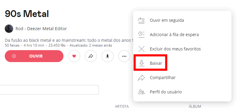 Como ouvir música offline no Deezer e Spotify