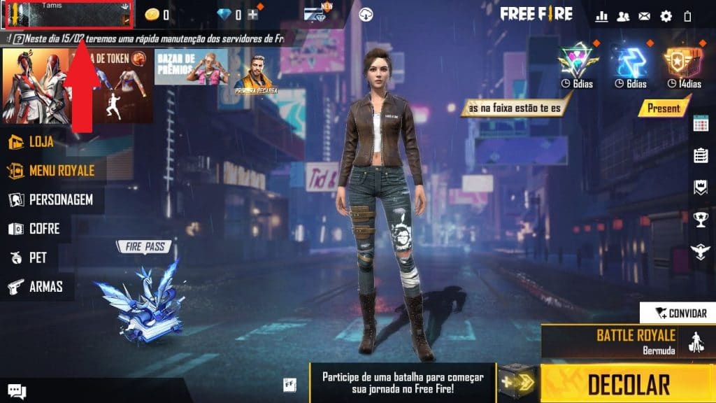 Espaço Invisível para Free Fire: como trocar o nickname