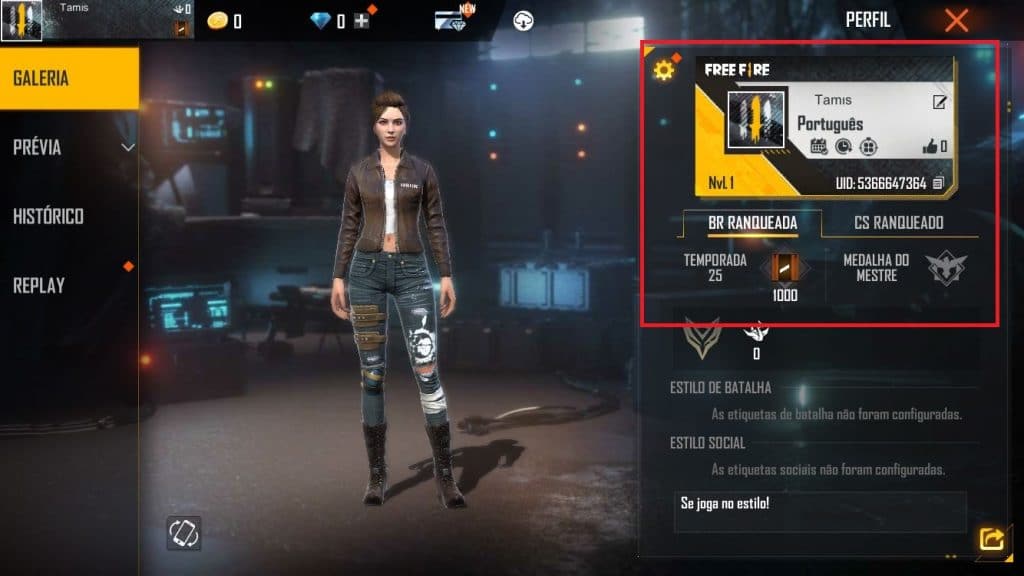 Espaço Invisível para Free Fire: como trocar o nickname