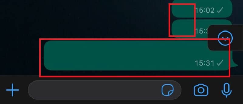 WhatsApp print espaço invisível