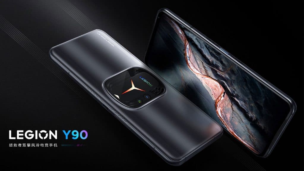 Tela e parte traseira do smartphone gamer Legion Y90 / Divulgação: Lenovo