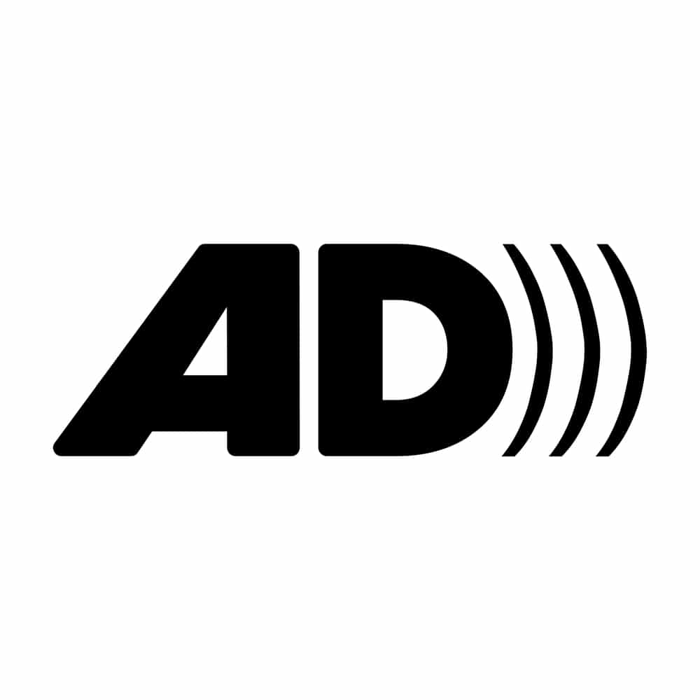 Símbolo ou ícone da audiodescrição (AD)