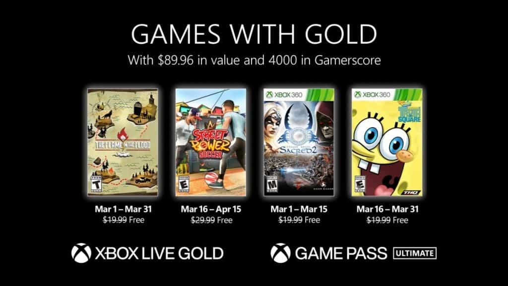 xbox live gold março