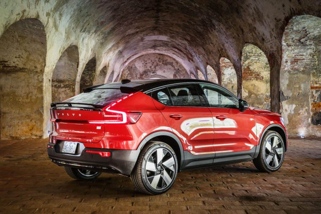Volvo C40 Recharge na Hacienda Santa Ines, México